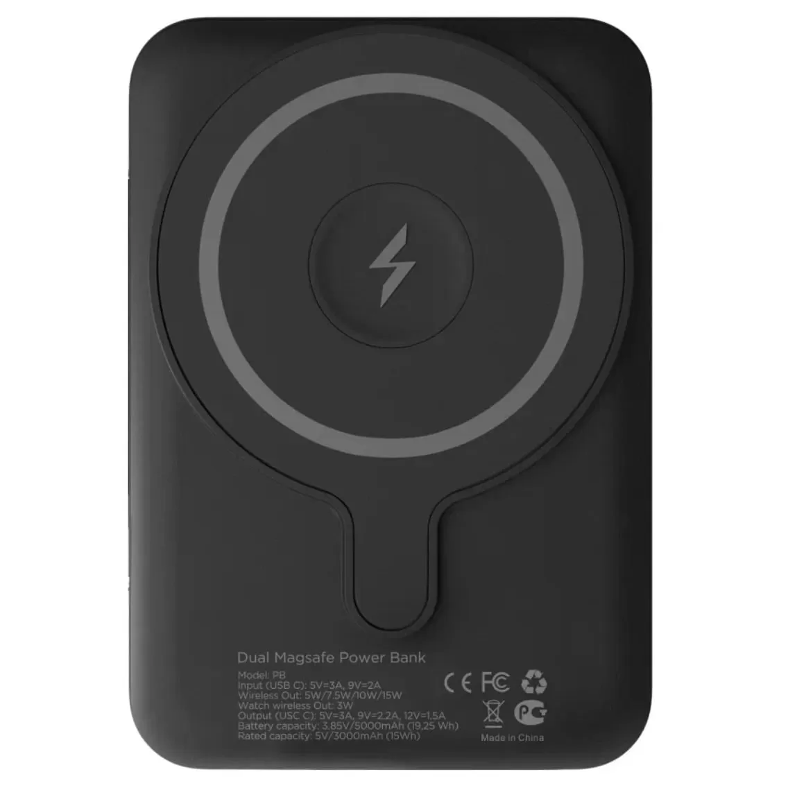 Внешний аккумулятор «vlp» Magsafe PowerBank 10000 mAh, USB-C, черный