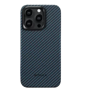 Чехол Pitaka MagEZ Case 4 Kevlar для iPhone 15 Pro, черно-синий