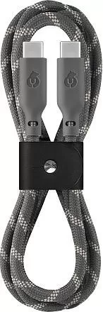 Кабель зарядный uBear Trend Cable USB-C/USB-C 1.2м, 60W, серо-бежевый