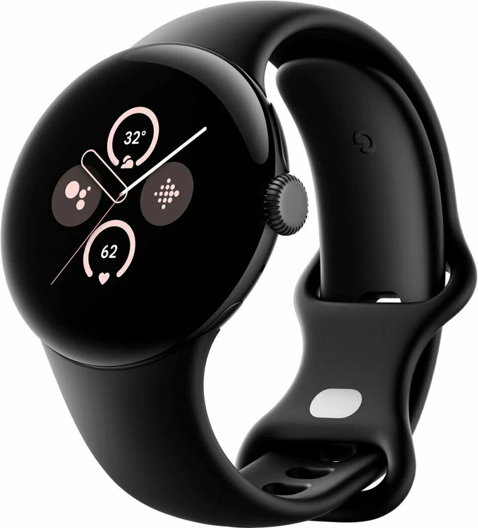 Умные часы Google Pixel Watch 2 41 мм, Wi-Fi + LTE, черный матовый корпус, ремешок цвета «обсидиан»