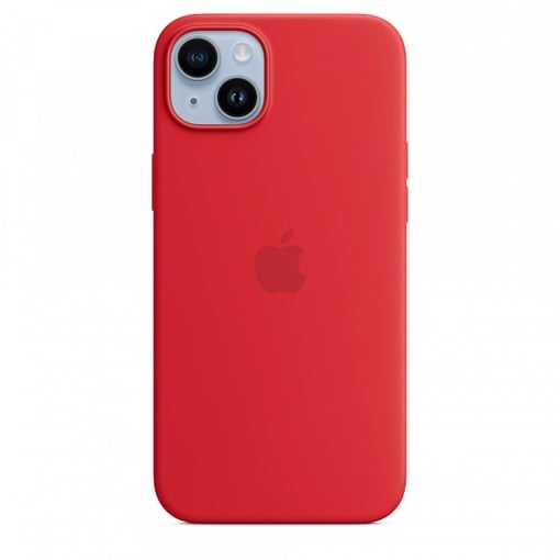 Чехол силиконовый MagSafe iPhone 14 Plus, красный